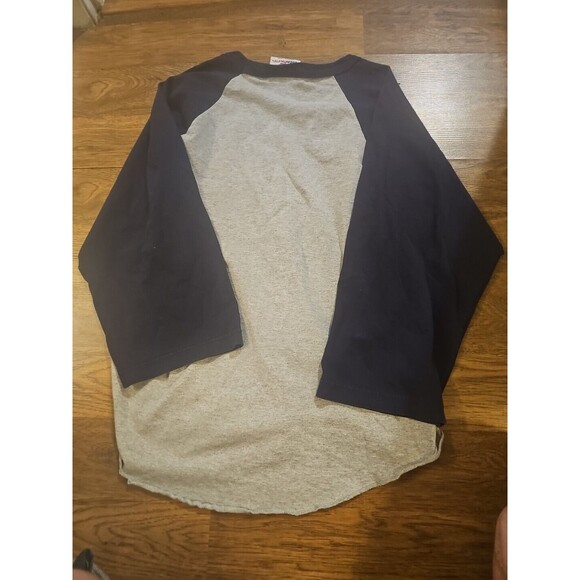 VTG Y2K NY Yankees Tshirt Mens Large Gray Blue 3/4 Sleeve MLB Logo Athletic - Picture 7 of 7